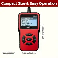 1pc V100 Professional OBD2 Scanner, Engine Fault Code Reader, Diagnostic Scan Tool for OBD II Protocol Cars Since 1996 - Image 4