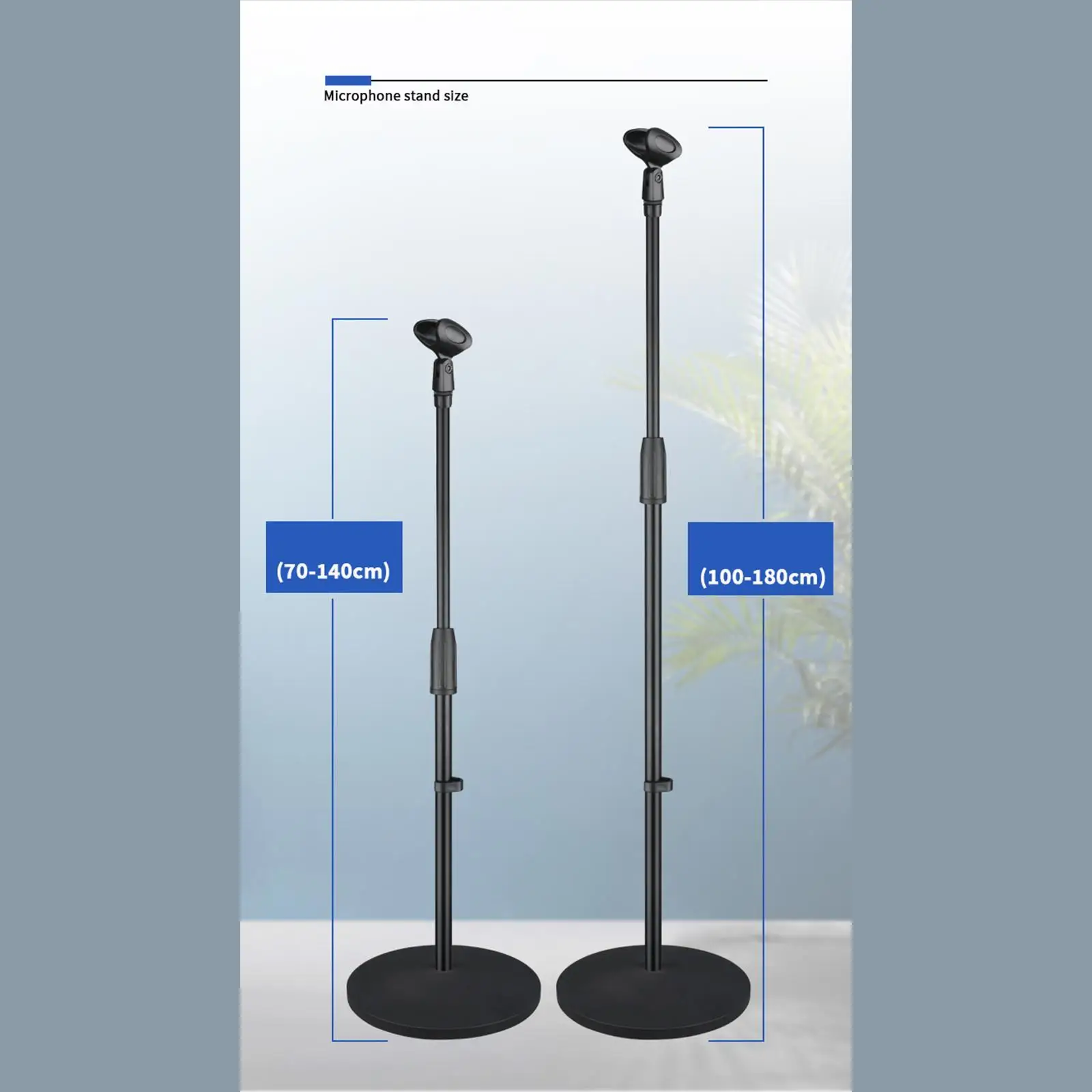 Microphone Stand Floor Removable Round Base Multifunctional Vertical for Performance Live Singing Studio Meetings