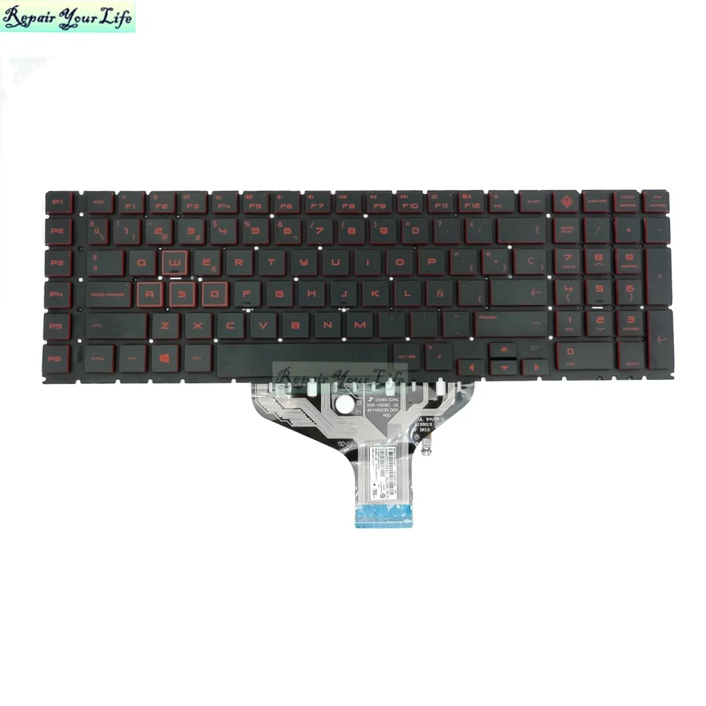 

Original Spanish Red Backlit Keyboard for HP OMEN Plus 17-cb 17-cb0003 17-cb0006 cb0020nr keyboards TPN-C144 Q211 C143 L50874