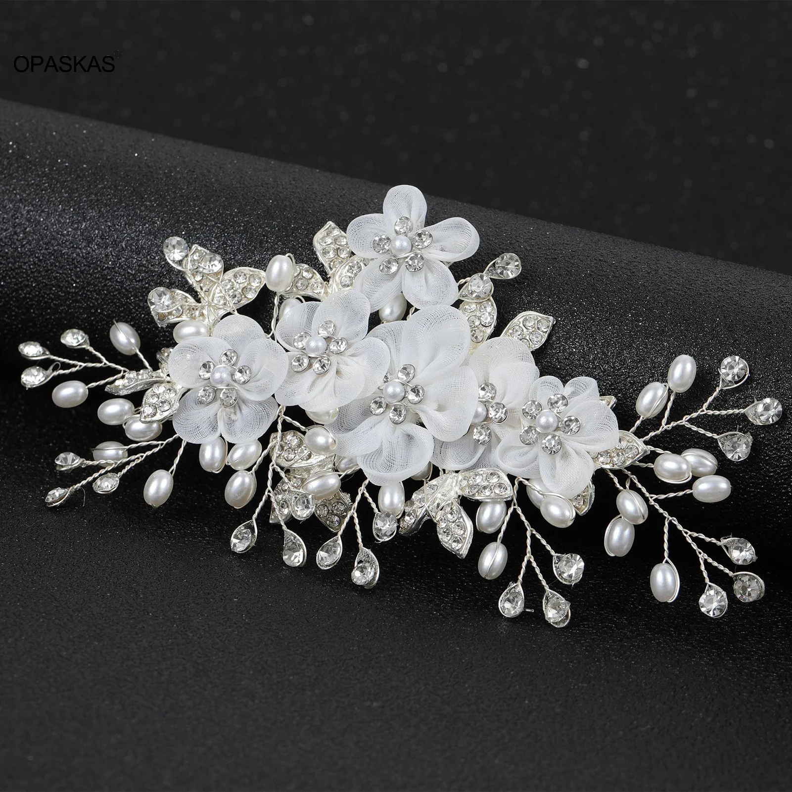 Wedding Hair Clips Rhinestone Bride Hair Jewelry Headdress Fashion Pearl Hairpin Lady Engagement Jewelyr Marriage Bijoux