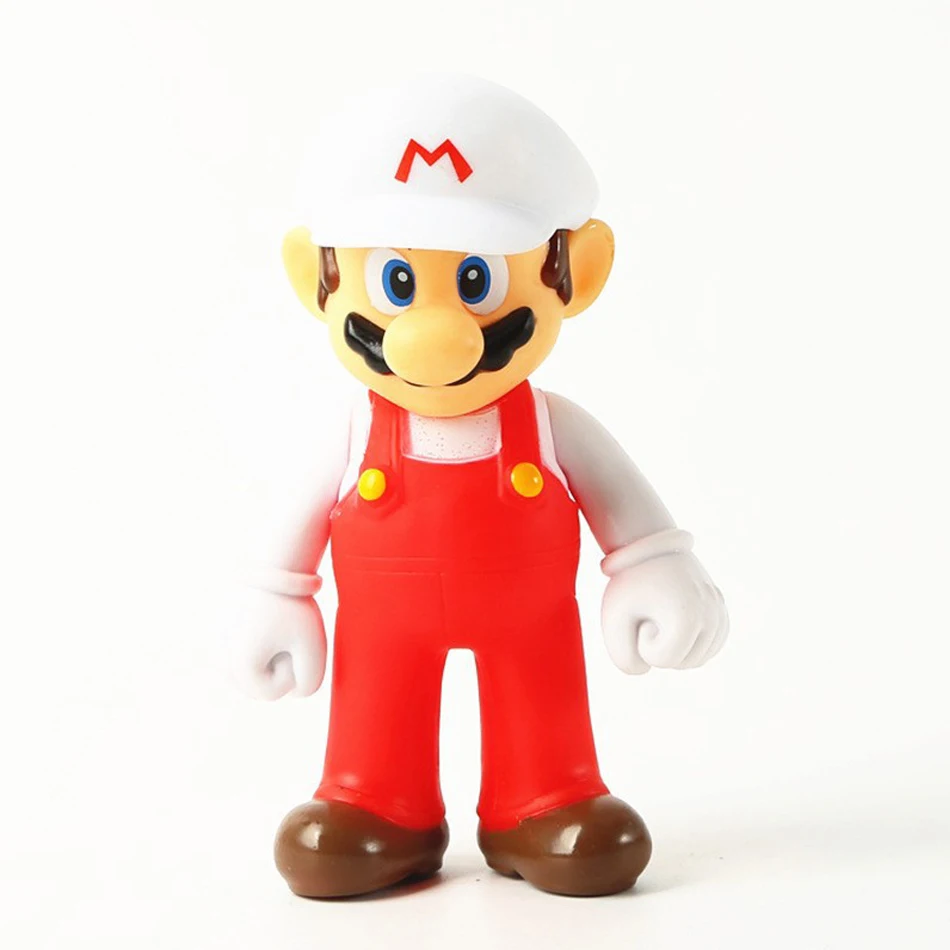thumbnail image 1 of Juego Super Mario Bros Dibujos Animados Muñecas Modelo Figuras de Anime Luigi Yoshi Mario Modelo Coleccionable Creativo Juguetes para niños Regalo de Cumpleaños, 1 of 5