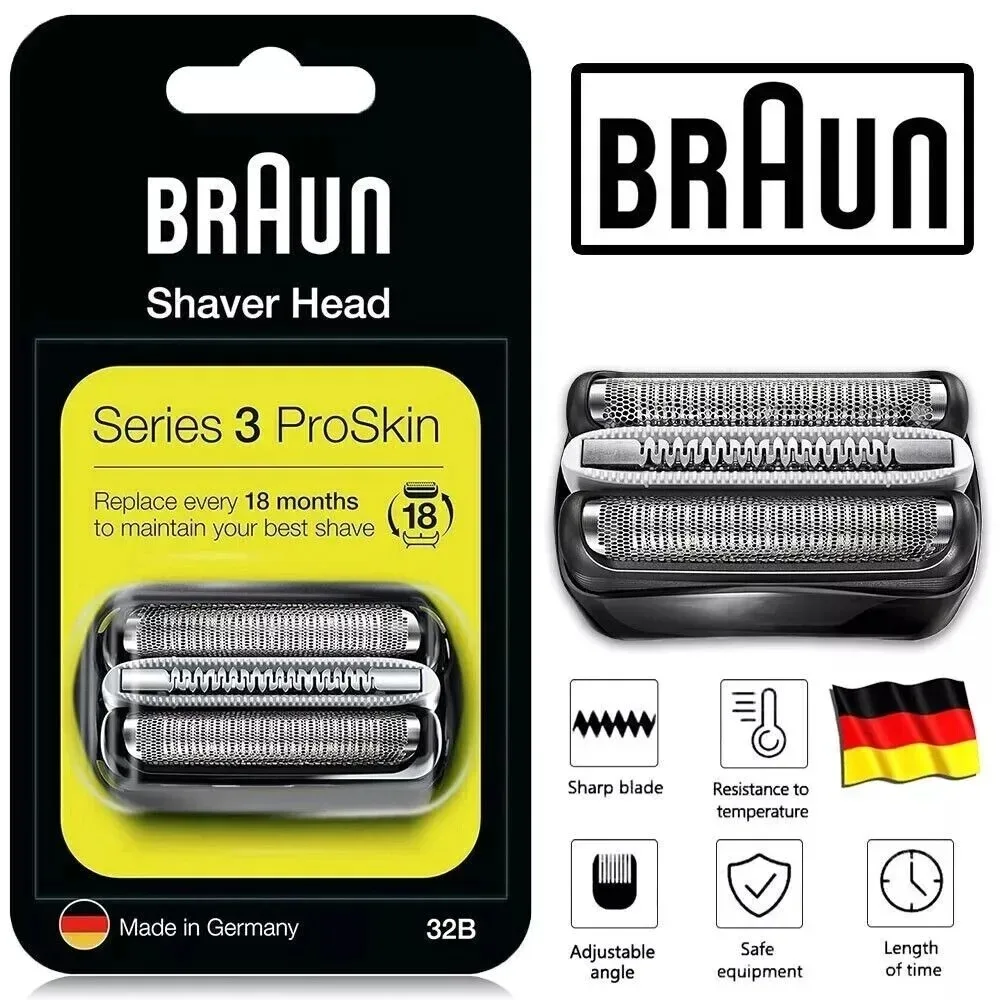 Genuine Brown Replacement Shear Head for Shaver Series 3 Cassette Combo Pack 32B shaver replacement head razor parts