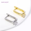 18K Gold Plated Brass Anti-Allergy Earring Hooks Clasps Shvenzy Ear Wire Earring Hook For DIY Earring Jewelry Making Fittings 2