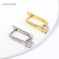 18K Gold Plated Brass Anti-Allergy Earring Hooks Clasps Shvenzy Ear Wire Earring Hook For DIY Earring Jewelry Making Fittings 2