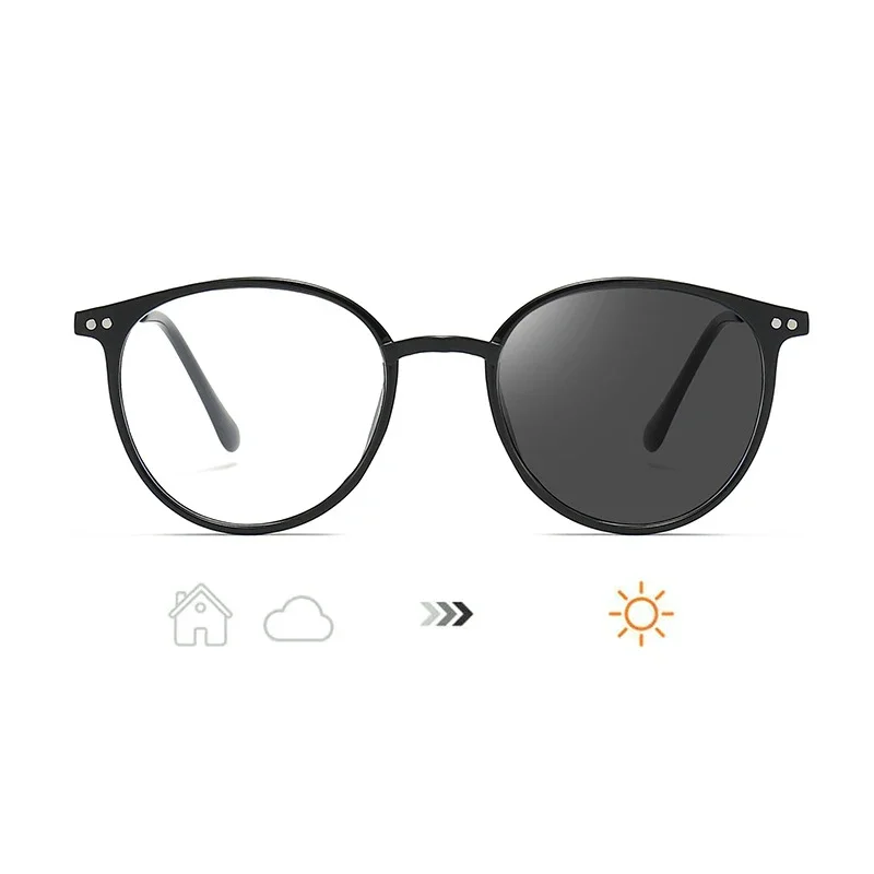 High Definition Photochromic Presbyopia Eyewear Progressive Multifocus Reading Glasses Anti-blue Light Far Sight Glasses 3