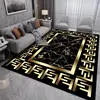 Nordic Black Gold Carpets Living Room Marble Sofa Large Area Rug Entrance Non-slip Door Mat Kitchen Hallway Balcony Decor Rugs 2
