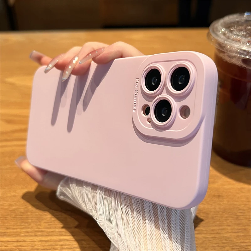 Coque de téléphone en silicone liquide de luxe pour iPhone 11 12 13 14 15 16 Pro Max X XS Max XR 7 8 Plus coque antichoc souple_voghion.com