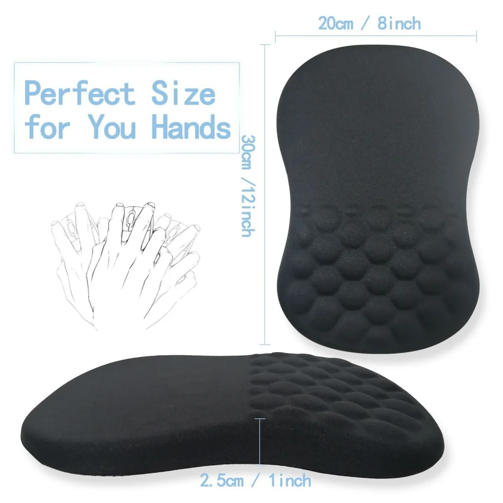 Ergonomic Wrist Rest Mouse Pad Comfortable Wrist Support Non Slip High Elastic Memory Cotton Mousepad For PC Laptop Computer 2