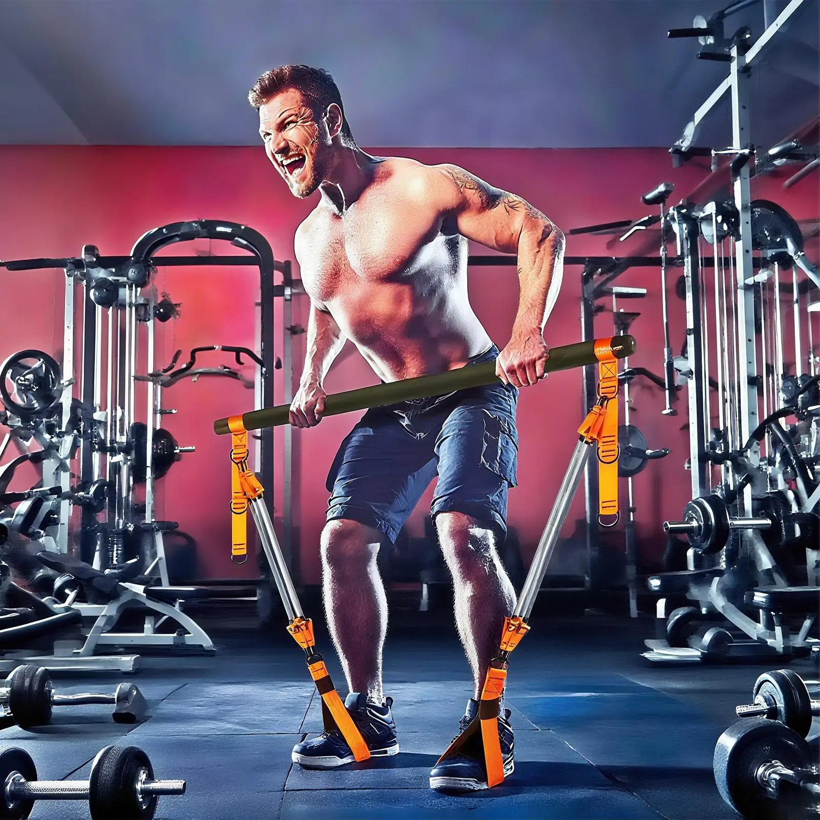 Portable Pilates Bar Kit Full-Body Workout Equipment Portable Pilates Equipment For Shoulders Waist Legs Apartment Dwellers