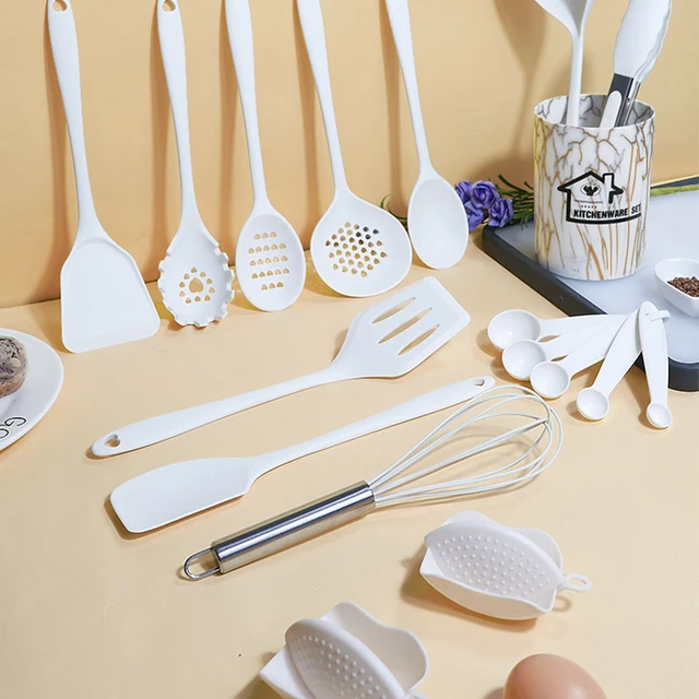 Kitchen Utensils Silicone Set, Bpa-free Silicone Kitchen Utensil Set, Dishwasher  Safe, Non-stick