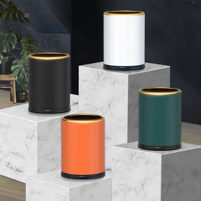 

Мусорная корзина золотого цвета, вместительные мусорные корзины, металлические мусорные корзины для спальни, ванной, корзина для мусора, органайзеры для кухни, мусорные корзины