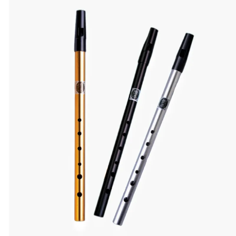 Irish Whistle Authentic Irish Whistle Flute C/D Key Tin Penny Whistle with 6 Holes for Traditional Irish Music