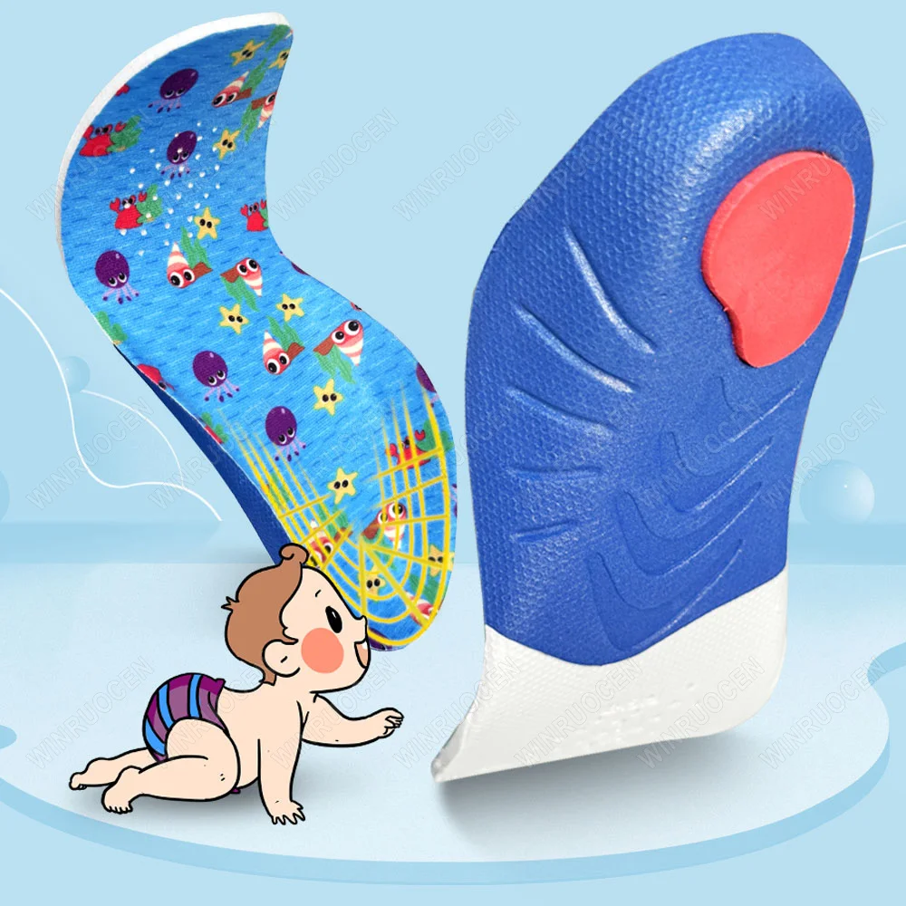 Orthesen-Gel-Einlegesohlen für Kinder, XO-Bein, korrekte Plattfußgewölbeunterstützung, orthopädische Einlegesohle für Kinder, schmerzlindernde Pflegepolster für Kinder – Detail 4