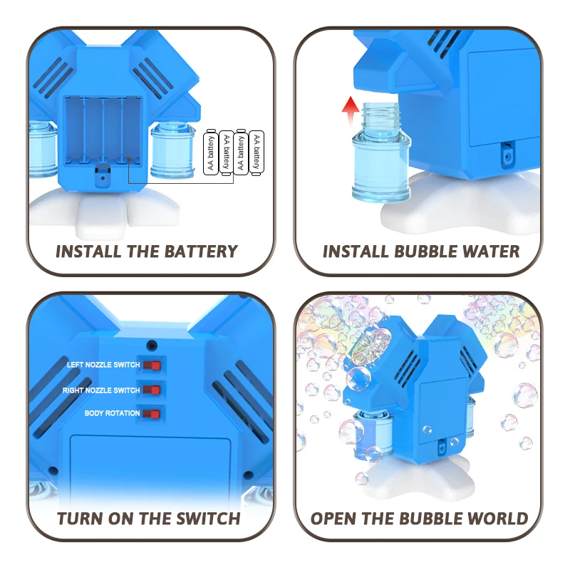 Double Head Bubble Machine 5