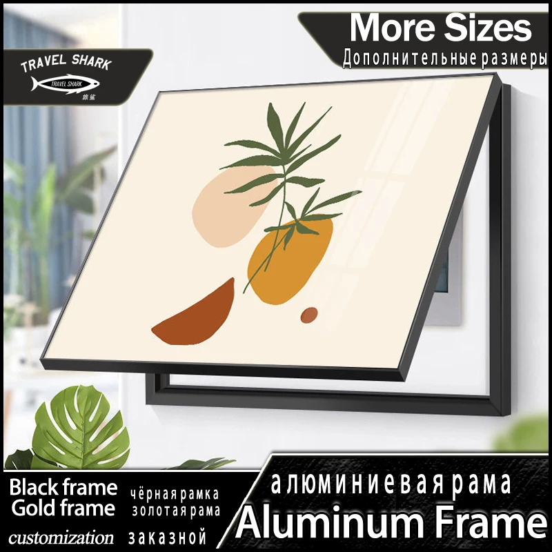 

Настенная картина в скандинавском стиле с измерителем яркости, Настенная картина, плакаты, декор для домашней живой комнаты, креативная картина с рамкой