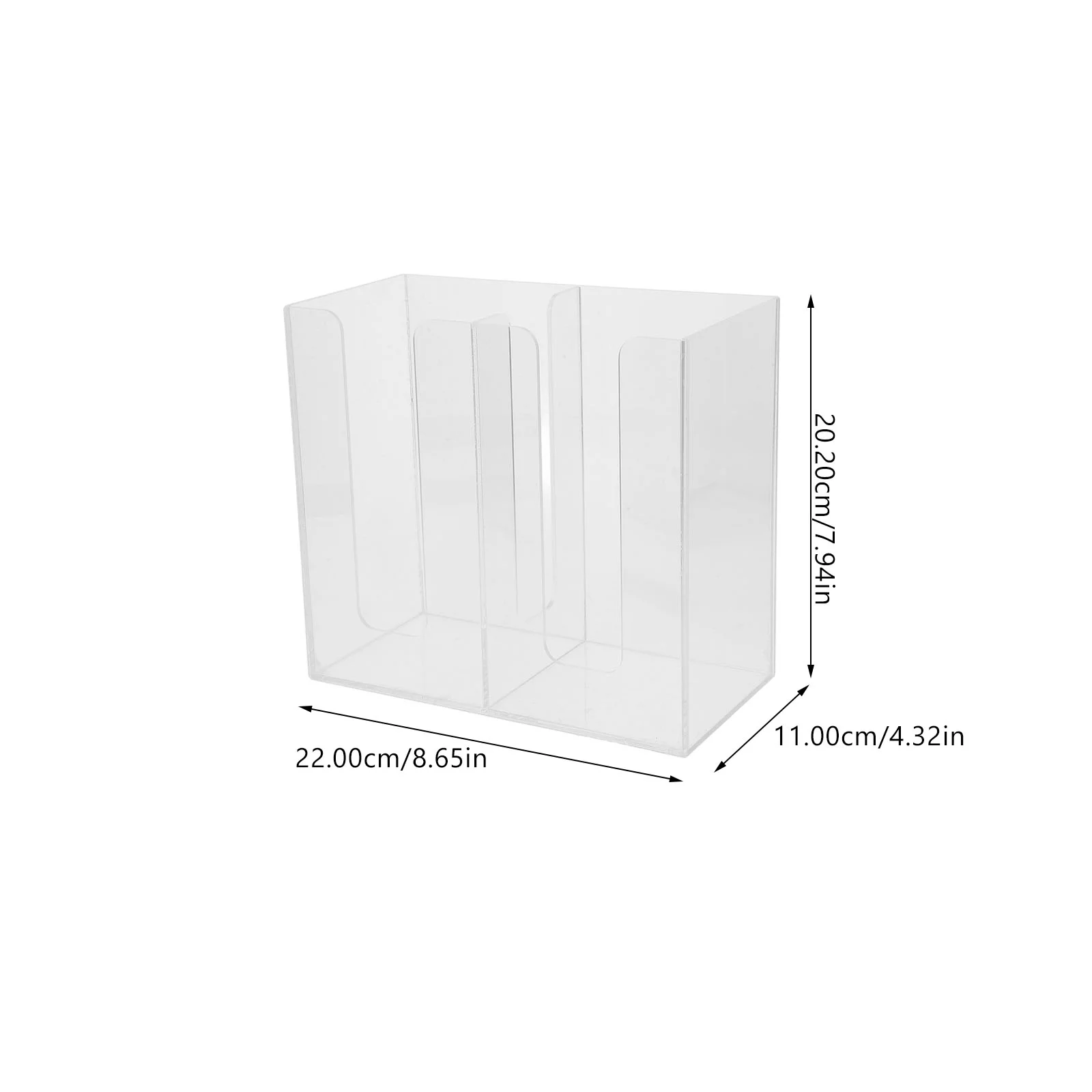Transparent Two Slot Paper Cup Holder Disposable Cup Dispenser Desktop ganizer Coffee Shop Rack Storage Tumbler