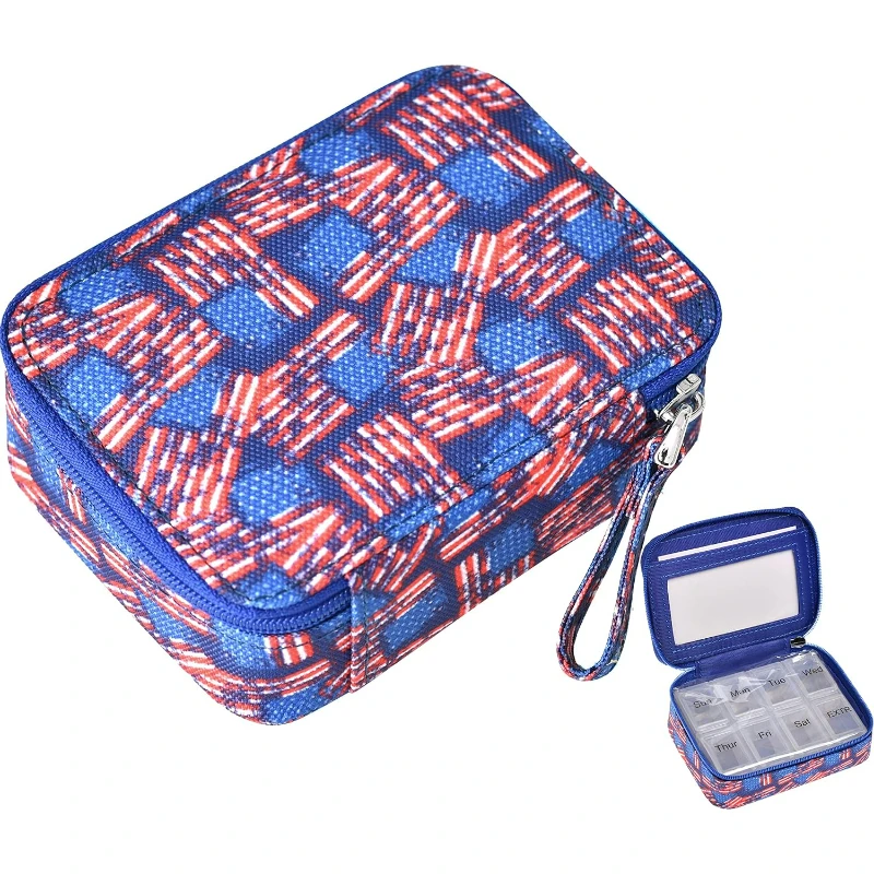 Weekly Pill Organizer Case for Vitamins and Supplements, 7-Day Travel Medicine Holder