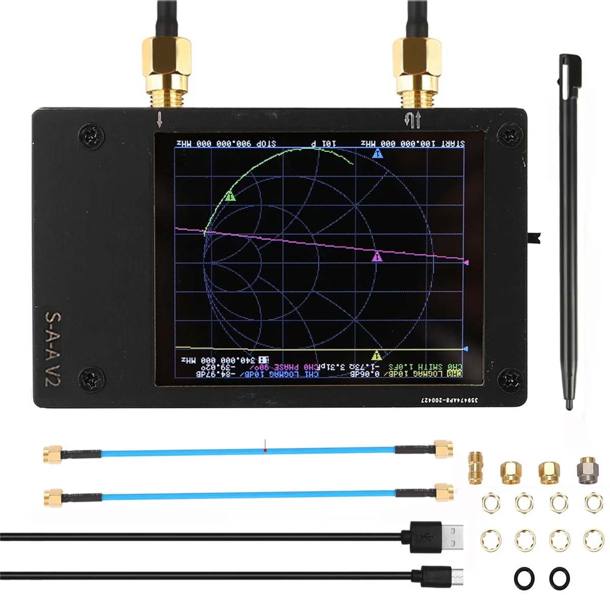 

4.3 Inch NanoVNA Vector Network Analyzer 50KHZ-5.3GHZ LCD Display S-A-A-2 V2 Antenna Analyzer Short Waves Measure Filter