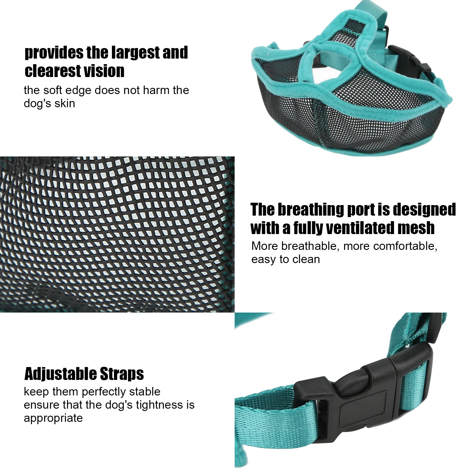 Anti-Barking Licking Anti Barking Dog Muzzle For Small Large Dogs Pet Mouth Muzzles Adjustable Anti-Biting Mesh Breathable dog muzzle