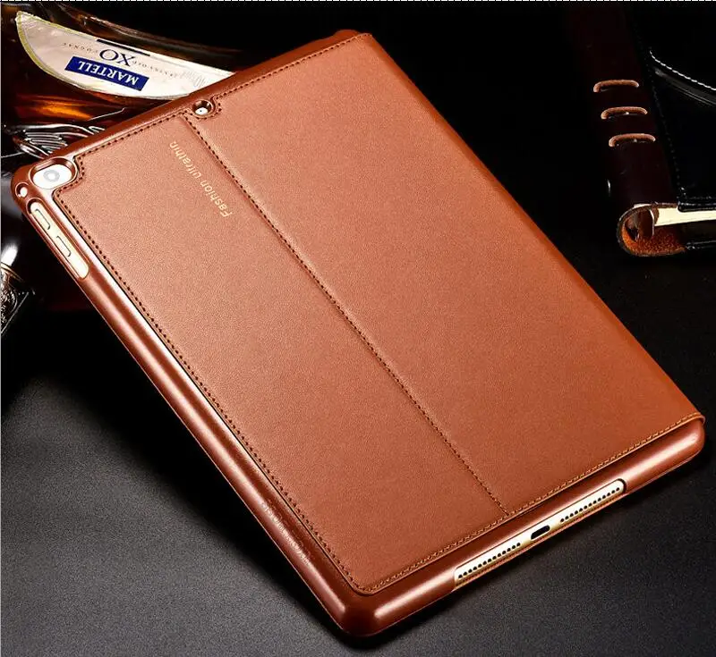 Nice real Premium genuine leather case for apple iPad 2017 2018 9.7 inch air 1 2 cover turn on/off protective smart | Компьютеры и