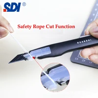 SDI Precise 30-Degree Sharp Utility Knife Ergonomic Handle Box Cutter Safety Thread Cutting Anti Shake Powerful Auto Locking 4