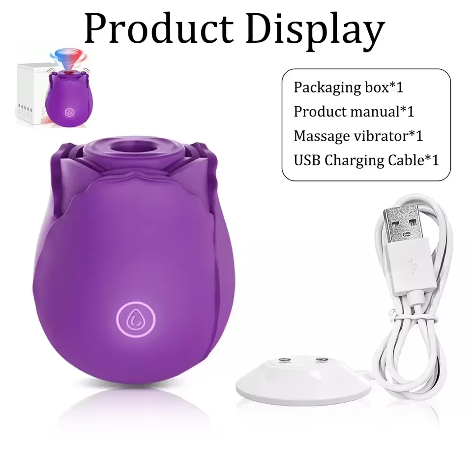 Red Rose Toy Simulation Vibrator for Women Powerful Sucking Vibrators 10 Mode G Spots Vaginal Clitoral Massager Nipple Sexy Toy