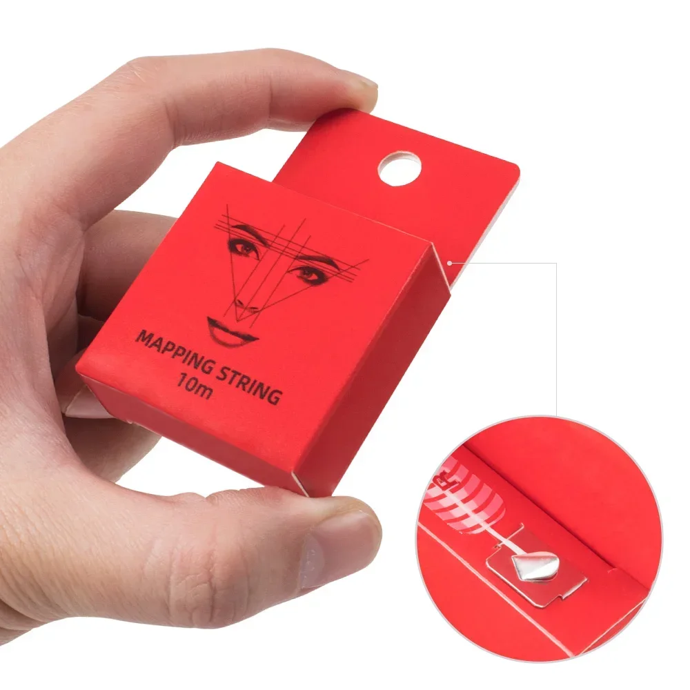 10m for Mapping Eyebrow Marker Thread Tattoo Brows Point 1 Box MAPPING STRING Microblading Eyebrow Pre-Inked Tattoo PMU String 6
