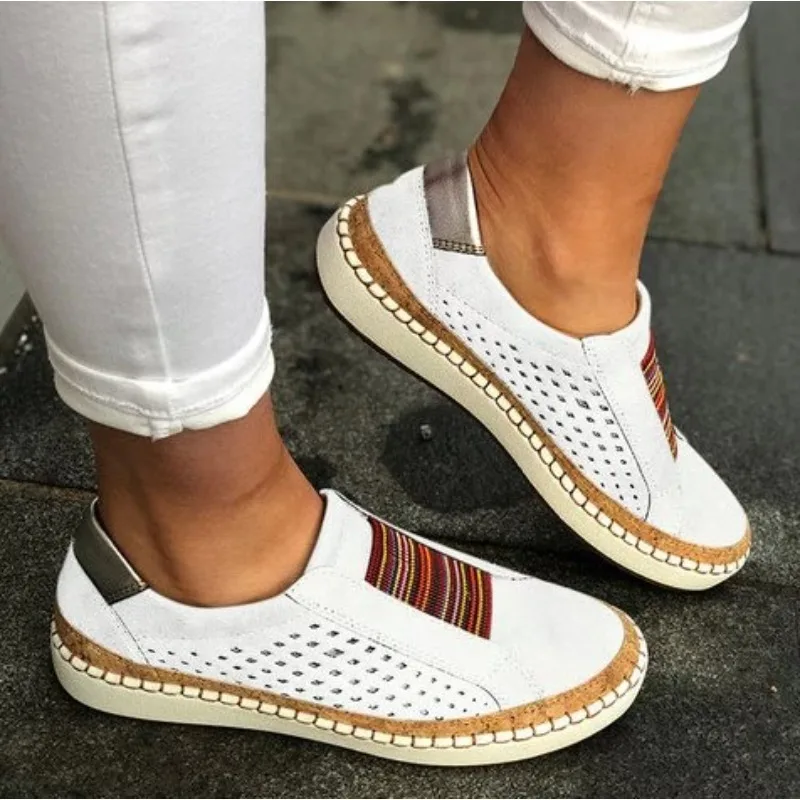 2024 Summer New Breathable Mesh Wedge Casual Sport Shoes Plus Size 43 Non Slip Woman Vulcanize Shoes Platform Women Sneakers