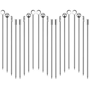 Cocktail Picks Appetizer Stainless Steel Skewers For Toothpicks Sticks Fruit Metal Toothpick Martini Stick Fancy Garnish Olive