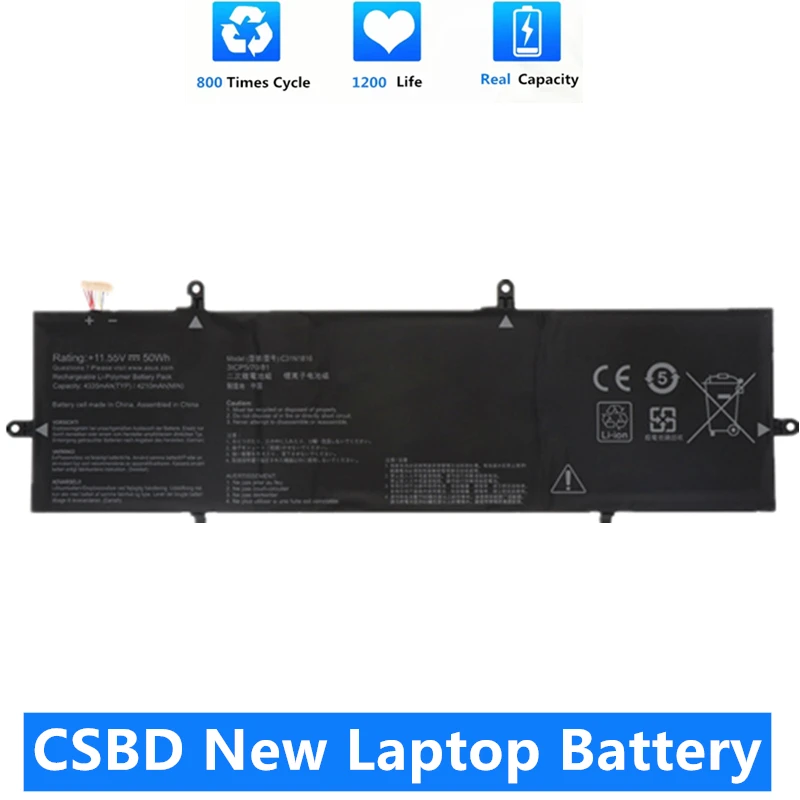 

CSBD New C31N1816 Laptop battery For ASUS ZenBook Flip 13 UX362 UX362F UX362FA Q326FA Q326FA-BI7T13 UX362FA-2B 0B200-03160000