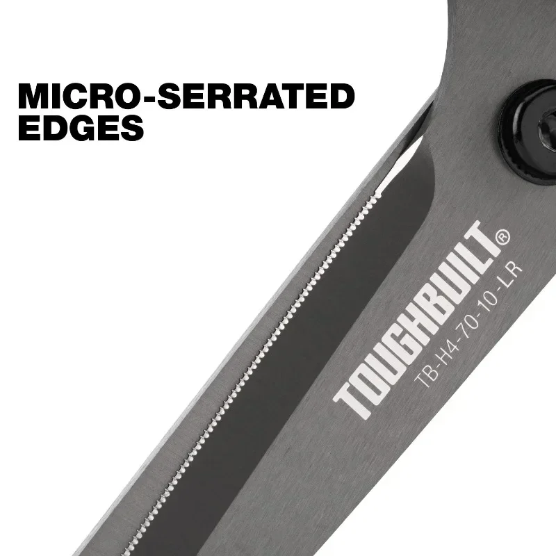 Genuine TOUGHBUILT TB-H4-70-10-LR 5-in Micro-serrated Open Handle Spring Assisted Scissors Hand Tools 4