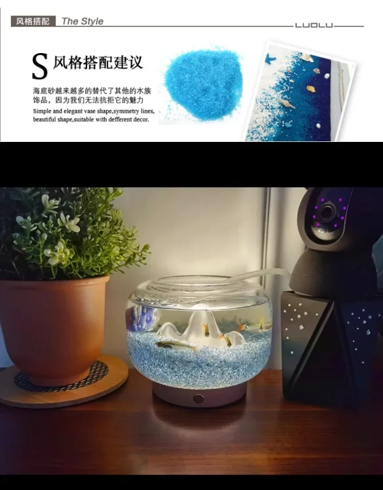 Fish tank sand bottom sand colored white stone stone crushed pebble bottom landscaping potted plant decoration native