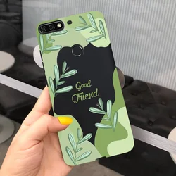 Lovely Macaroon Print Silicone Soft Phone Case Back Cover for Y7 Prime (2018) (TGhei1722)