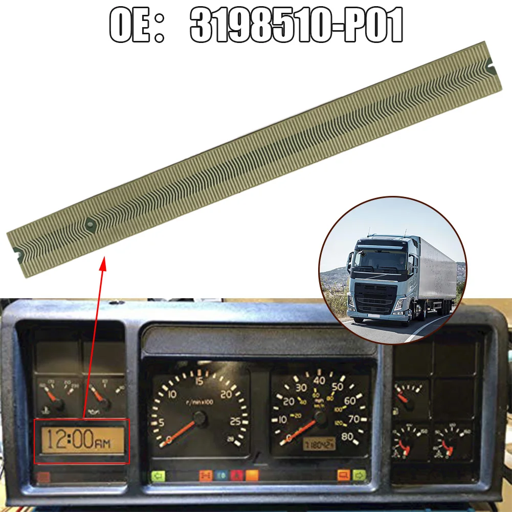 

1x Vehicle Instrument Display Repair Cable Cord For Volvo VN VNL 1998-2002 Truck Instrument Cluster 3198510-P01 94*9.4mm 155pin