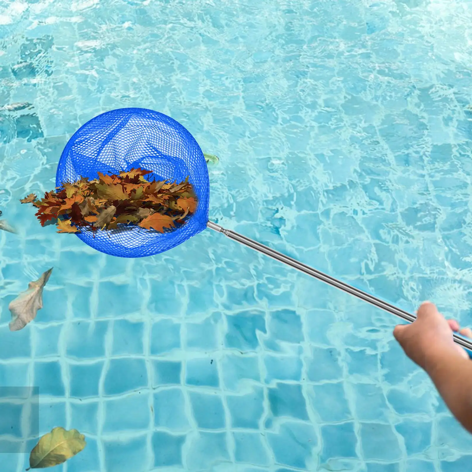 1pc Outdoor Pool Nets Cleaning Pool Skimmer Net Telescoping Pool Skimmer Fishing Nets Pool Cleaner Net Small Pool Net Skimmer