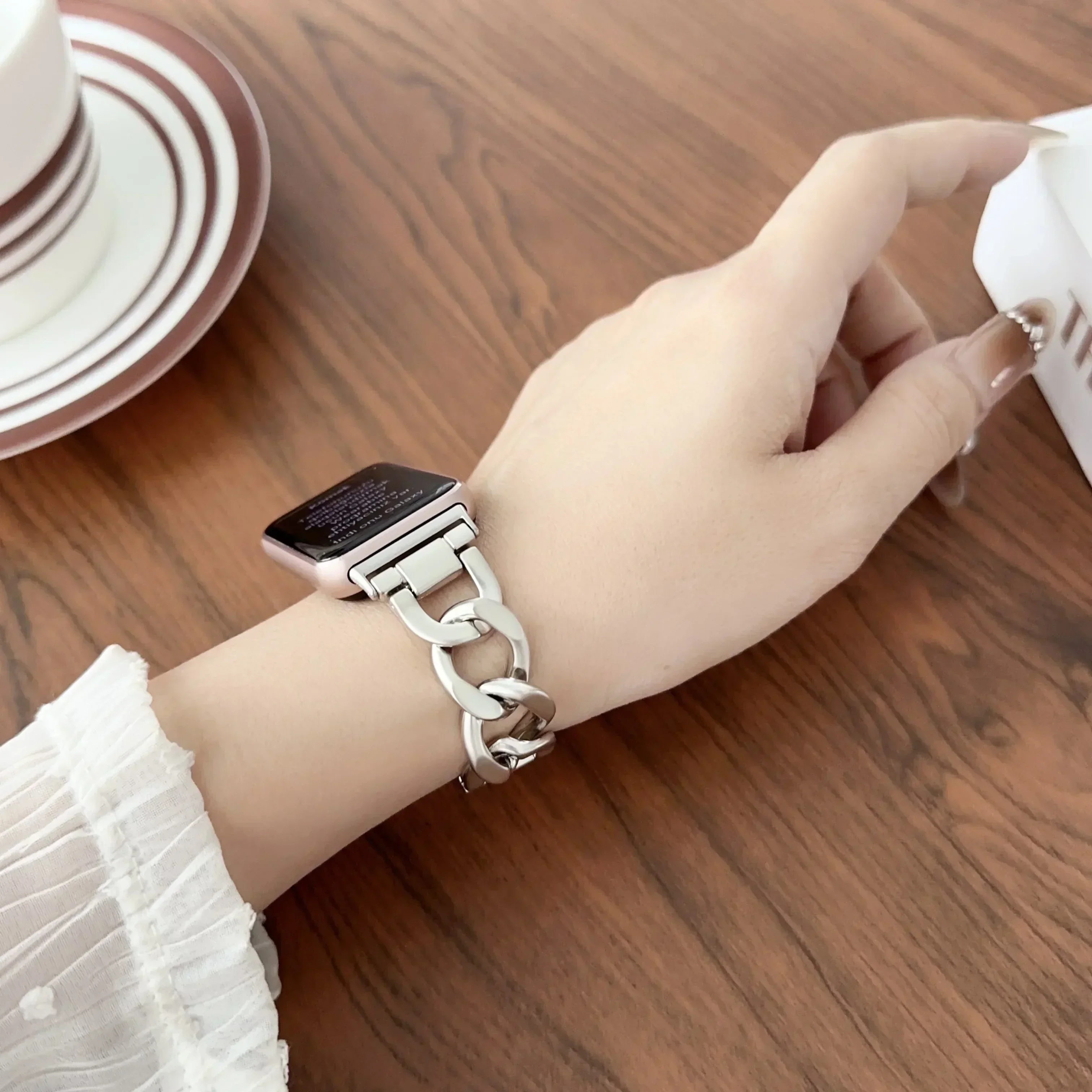 Stainless Steel Metal Chain Watchband Accessories