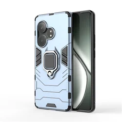 Luxury Ring Back Cover Armor ShockProof Case for Realme GT Neo 6 SE (Blue)