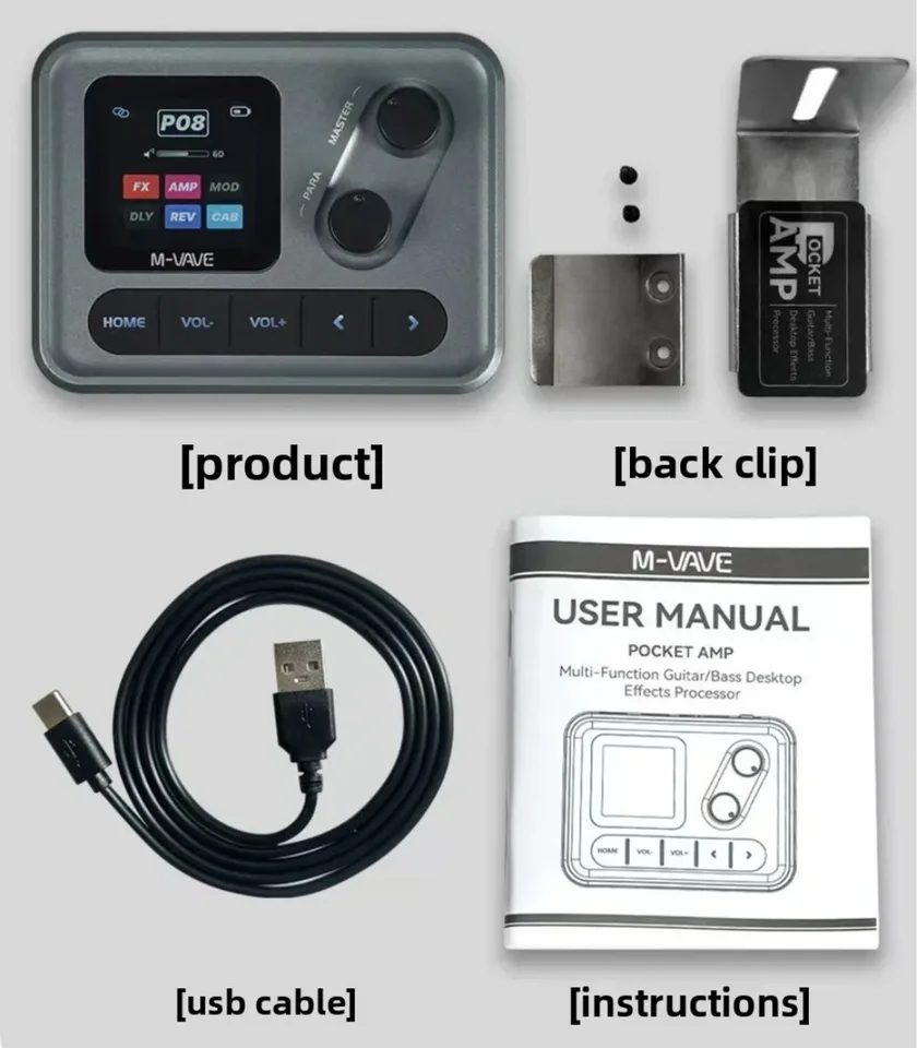 M-VAVE Pocket AMP Portable Guitar Effects Pedal 1.54