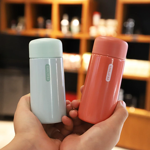 Mini Thermos Cup 150ml Portable Stainless Steel Coffee Vacuum Flasks, White