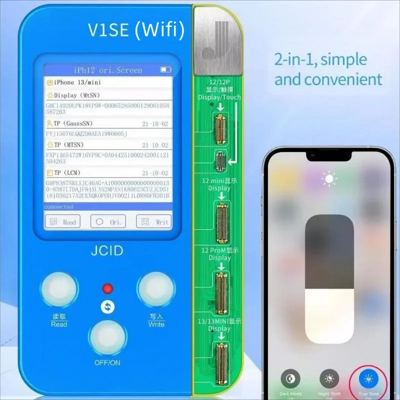 JCID JC V1SE(WIFI) TureTone Dispaly Programmer iPhone 7P 8 8P X XR