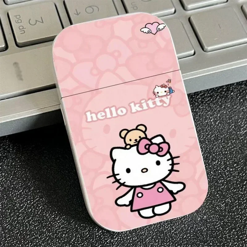 Mini Kawaii Cute Lighter for Ladies Windproof Pink Flame Cigarette Lighter Refillable Butane Gas Lighters Smoking Accessories 2