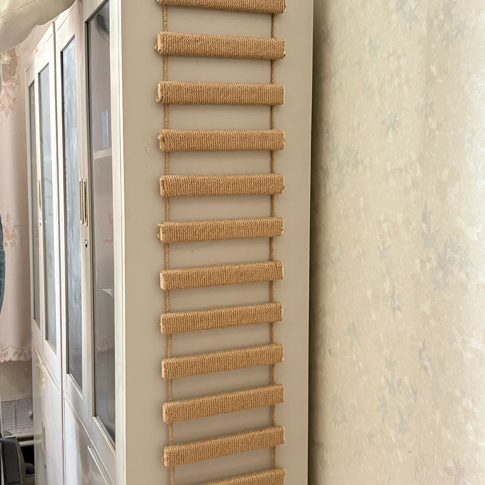Sisal-Katzenbrückenleiter, multifunktionaler Katzenkletterrahmen und Möbel, Katzenkletterleiter aus Holz, geeignet zum Spielen von Katzen – Detail 6