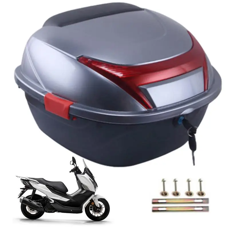 

Motorcycle Tail Box Motorbike Trunk Storage Top Carrier Ergonomic Case Waterproof Luggage Storage Top Carrier With Built-in Base