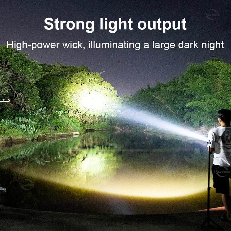 강력한 5 * LED 다이빙 LED 손전등, 다이빙 랜턴, 방수 IPX8 등급 전문 다이빙 조명, 휴대용 토치, 15000mAh