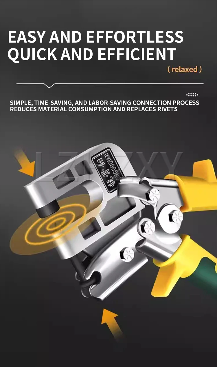Metal Stud Crimping Pliers, Double-Handle Stud Pliers, Aluminum Ceiling Perforat