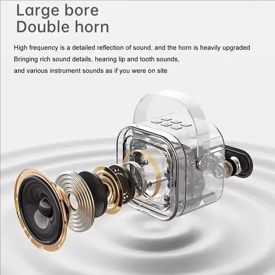 K12 Karaoke Machine Portable Bluetooth 5.0 PA Speaker System with 1-2 Wireless Microphones Home Family Singing Children's Gifts 2