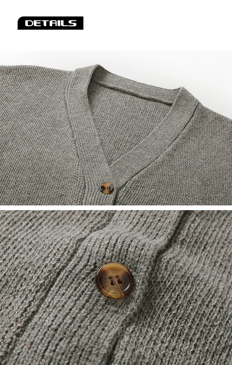 Cardigan Men, Autumn Winter Knitted Sweater Jacket, Long Sleeve Casual V Neck Cardigans Fashion Streetwear Clothing Top