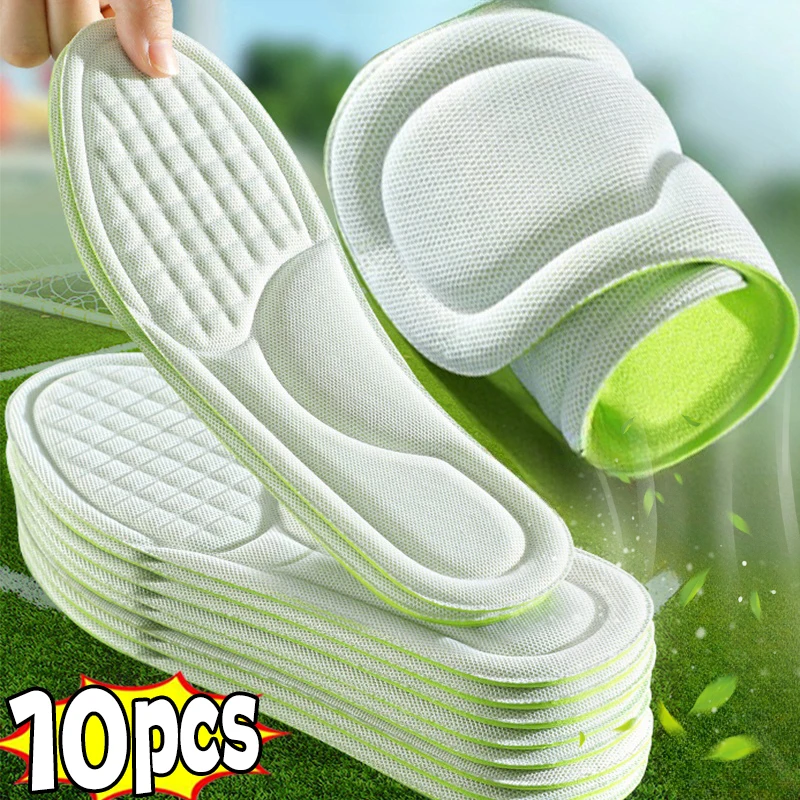 thumbnail image 1 of Plantillas ortopédicas de espuma viscoelástica suave, desodorizantes, para calzado deportivo, que absorben el sudor, suaves y antibacterianas, 2/10 unidades, 1 of 5