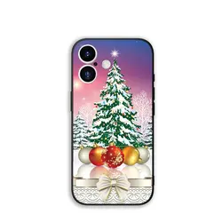 Festive Holiday Themed Phone Case with Christmas Tree, Deer, and Snowman Design - Galaxy S23 Ultra (1)