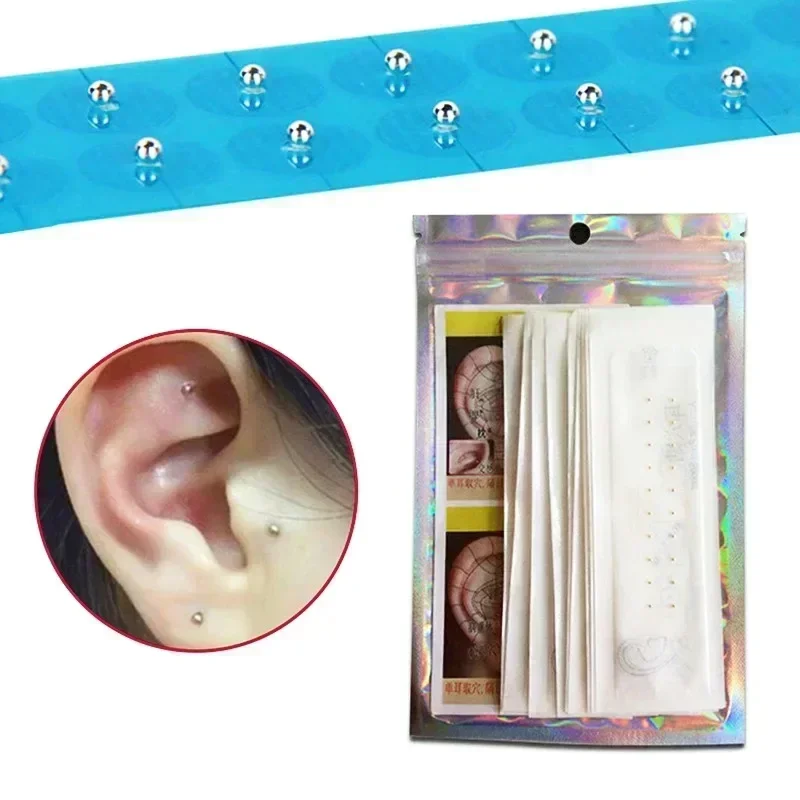 100-200pcs Ear Care Seeds Acupuncture Auricular Disposable Ear Stickers Massage Therapy Needle Patch Auricular Auriculotherapy
